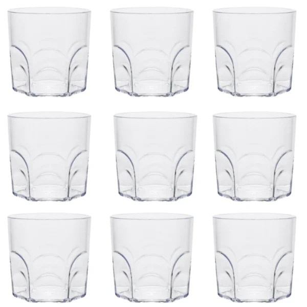 Kit 50 copos de whisky Acrílico Cristal Bares Lanchonetes 250ml - Imagem 6