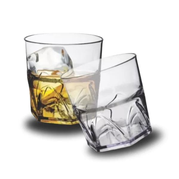 Kit 50 copos de whisky Acrílico Cristal Bares Lanchonetes 250ml