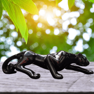 Pantera negra Leopardo Puma Estatua Cerâmica 60cm