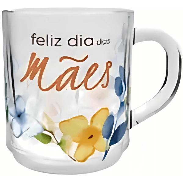 Kit 6 Canecas Xícaras dia das mães de vidro 250ml presente especial dia das mães - Imagem 2