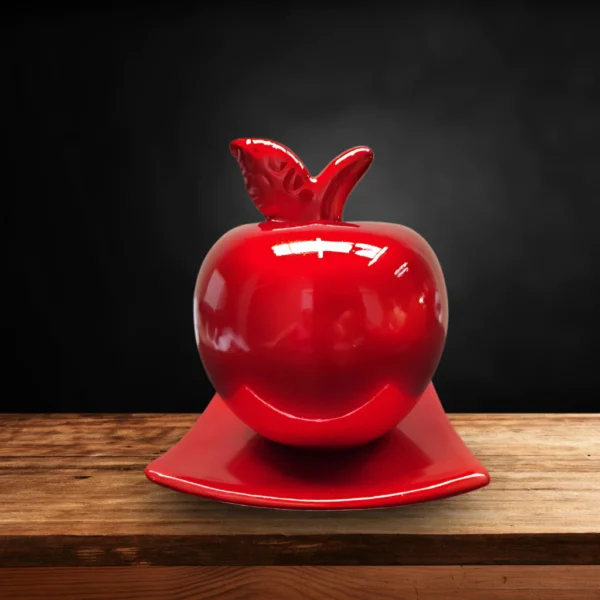 Fruta Cerâmica Maça Decorativa Cozinha Estilo Sofisticado - Imagem 4