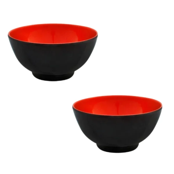Kit Oriental 8 Peças em Melamina Tigelas Pratos e Molheiras Funcional - Imagem 5