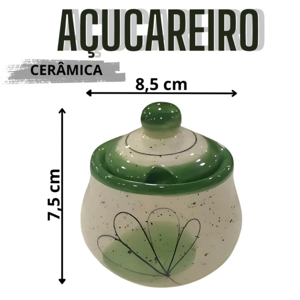 Kit Café Com Bule Açucareiro e 2 Xicaras Com Pires Jogos de Chá - Imagem 4