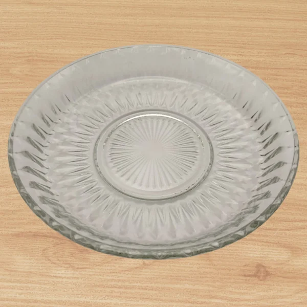 Prato de vidro Para Bolo de 30cm ideal para Doces Decorado Com Borda + 2 Espátulas - Imagem 6