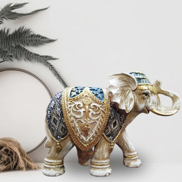 Elefante Indiano Estrelinha Sorte Enfeite Decorativo 18cm Decoração - Imagem 8