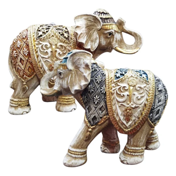 Elefante Indiano Estrelinha Sorte Enfeite Decorativo 18cm Decoração - Imagem 4
