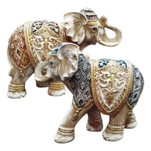 Elefante Indiano Estrelinha Sorte Enfeite Decorativo 18cm Decoração
