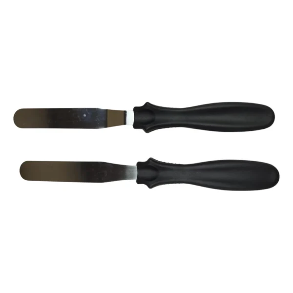 Kit Com 2 Espátulas Em Aço Inox Para Confeitaria Decorar Espátula de confeiteiro - Imagem 5