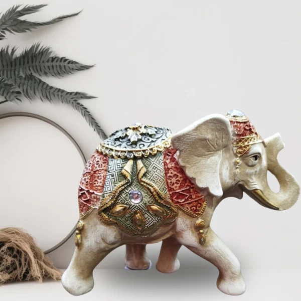 Elefante Indiano Estrelinha Sorte Enfeite Decorativo 16cm - Imagem 9