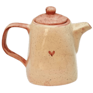 Chaleira Grande com tampa em Cerâmica pintado a mão - Rosa