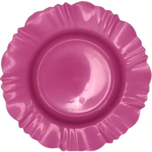 Kit 20 Pratos Redondo com borda plastico fundo churrasco refeição festa aniversário