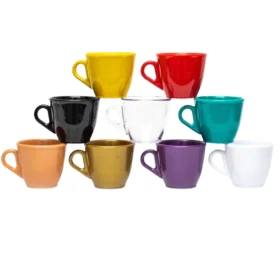 Kit 30 Xícaras De Café Chá Colors 60ml Acrílico Plástico