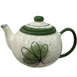 Bule tampa em Cerâmica Pintado a Mão 600ml Diversas cores Decoração - Verde