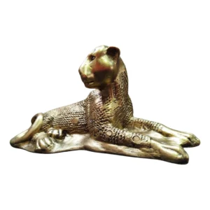 Estatua Escultura Decorativa Pantera Negra - Dourada 27cm