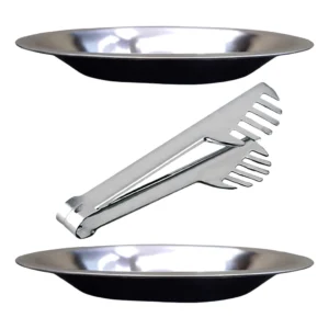 Kit 3 Travessa Oval Inox e Pegador Travessa Para Servir Perfeito para quem busca praticidade