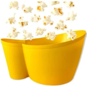 Kit com 10 Baldes de pipoca plástico com suporte para Copos Twister