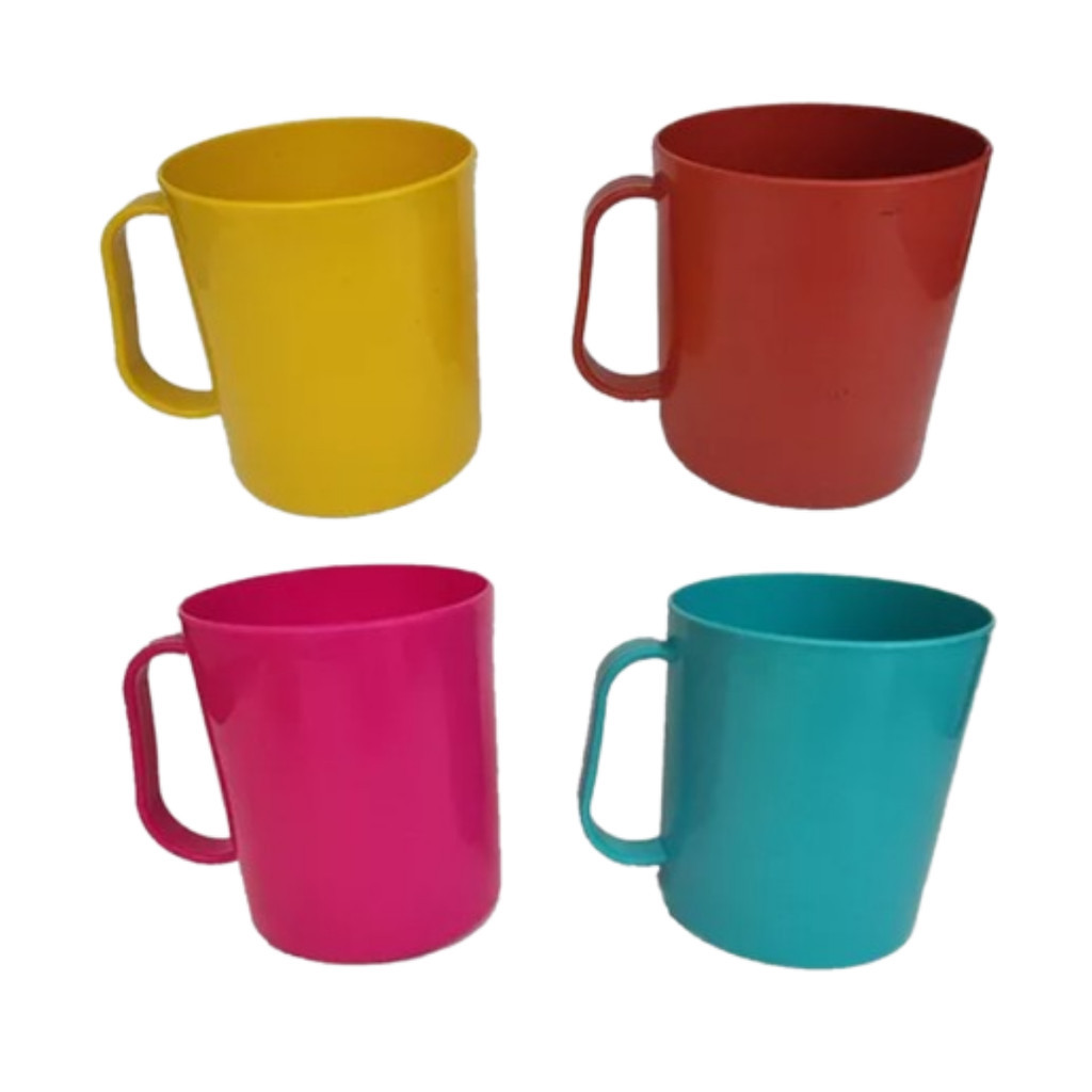 Kit 30 Canecas Escolar Colorido Plástico 400ml Praticidade Sofisticado - Imagem 4