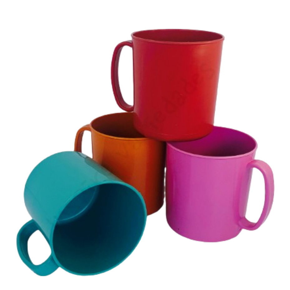 Kit 30 Canecas Escolar Colorido Plástico 400ml Praticidade Sofisticado - Imagem 5