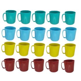 Kit 20 Canecas 400ml de Plástico Festas Crianças Merenda Cantina