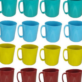 Kit 20 Canecas 400ml de Plástico - Para Festas, crianças, merenda, cantina, escola