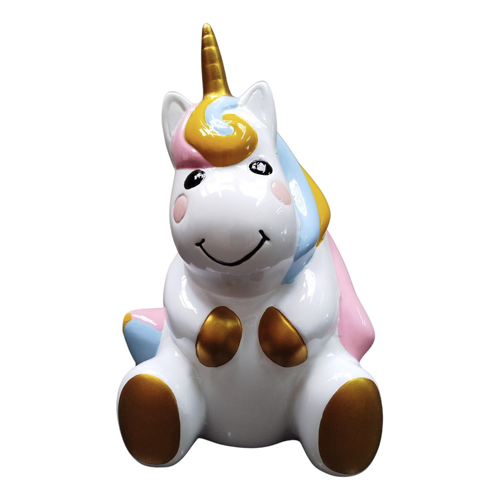 Unicórnio Em Cerâmica Decoração Artigos de Festa Quarto Infantil Cenário - Imagem 2
