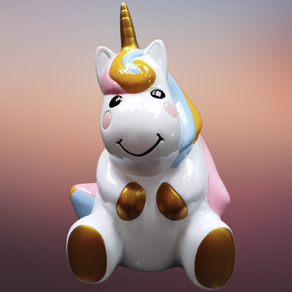 Unicórnio Em Cerâmica Decoração Artigos de Festa Quarto Infantil Cenário - Imagem 5