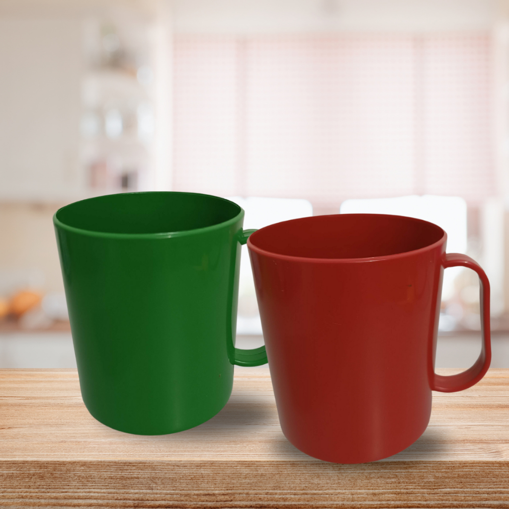 Kit C/10 Canecas Escolares 400ml Copo Colorido ideal para Leite Suco Água Plastico PP - Imagem 3