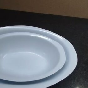 Kit 3 Travessas Ovais com Alça para Servir de Melamina Branca