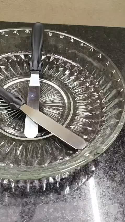 Kit Com 2 Espátulas Em Aço Inox Para Confeitaria Qualidade