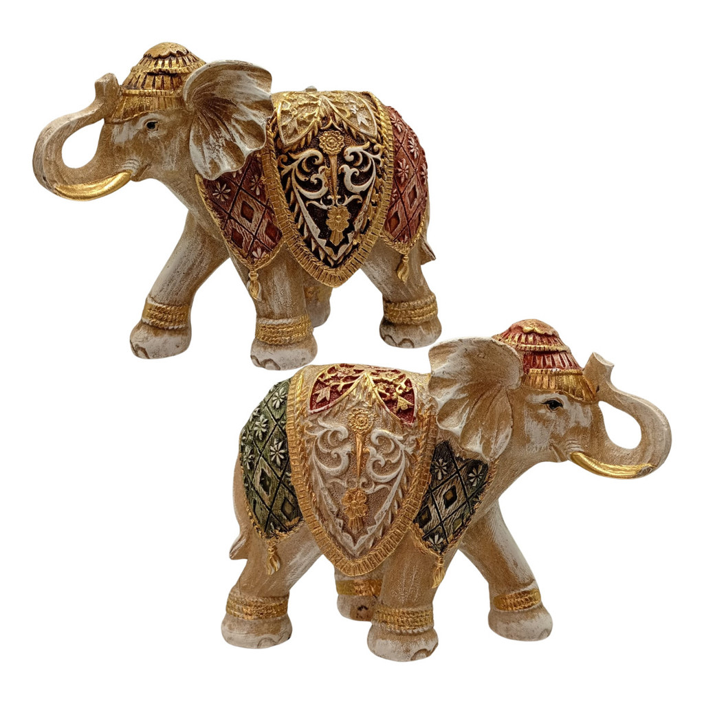 Elefante Estrelinha Da Sorte Enfeite Decorativo Gesso 14cm - Imagem 4