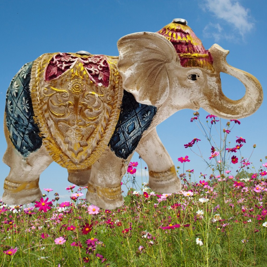 Elefante Indiano Estrelinha Sorte Enfeite Decorativo Favorito - Imagem 2