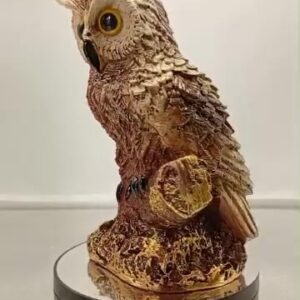 Estátua de Coruja em Gesso 18cm para Decoração