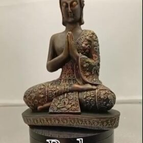 Estátua Buda Tibetano Hindu Sidarta 23cm Cobre Decoração