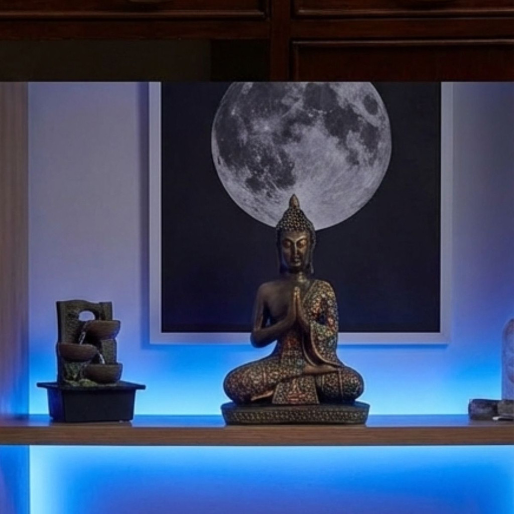 Estátua Buda Tibetano Hindu Sidarta 23cm Cobre Decoração - Imagem 5