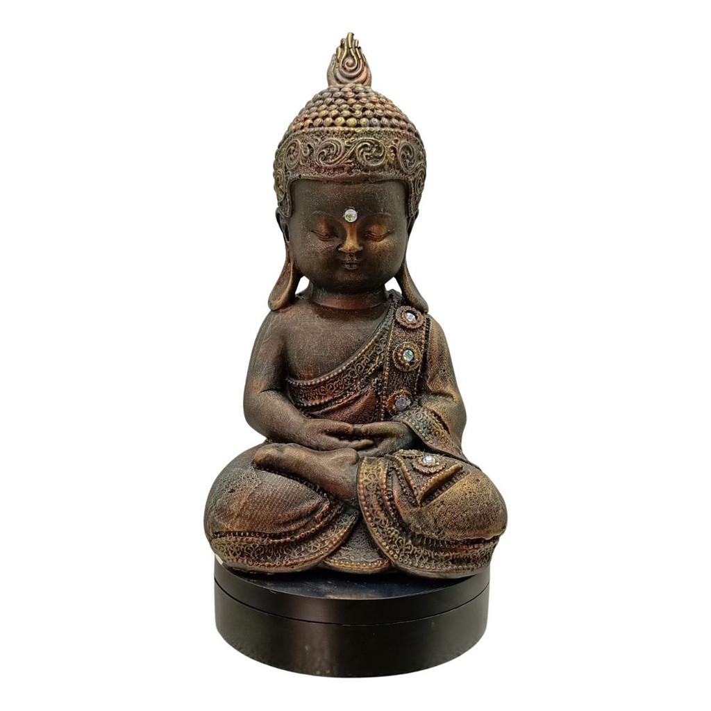 Estatueta Buda Hindu Tailandês Tibetano Meditando 27cm - Imagem 4