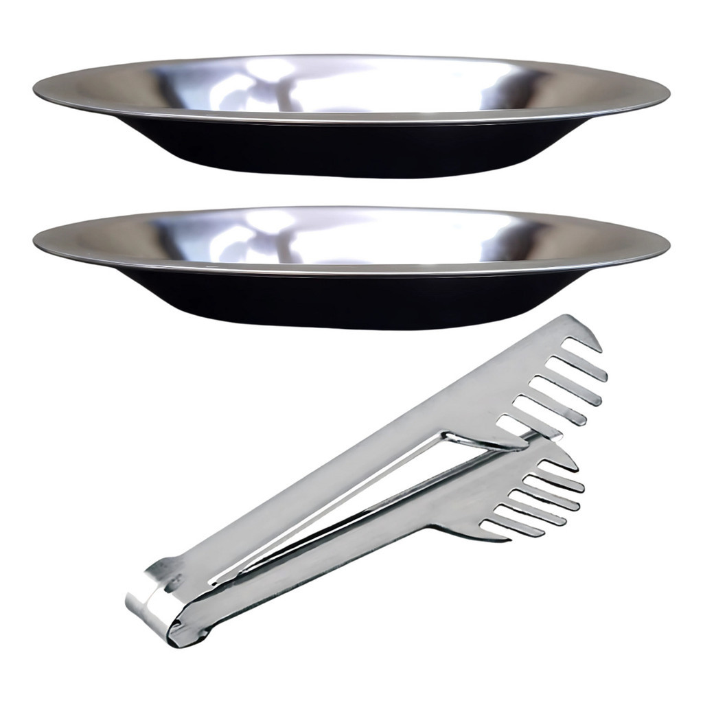 Kit 3 Travessa Oval Inox C/ Pegador Travessa Para Servir Perfeito para quem busca praticidade - Imagem 3