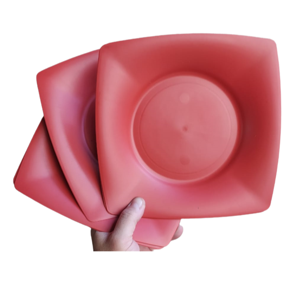 Lindo Kit com 40 ou 60 ou 80 ou 100 pratos jantar refeição 22cm diversas cores plástico - Imagem 4