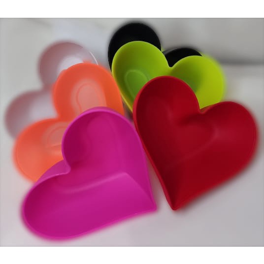 kit 6 Bowl Cumbuca Petisqueira Tigela Formato Coração 300 ml - Imagem 2