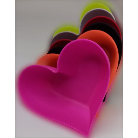 kit 6 Bowl Cumbuca Petisqueira Tigela Formato Coração 300 ml - Imagem 3