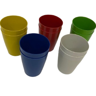 Kit 10 ou 20 ou 30 Copo 300ml Plástico Escolar Merenda festa infântil criança Não Descartável - Imagem 3