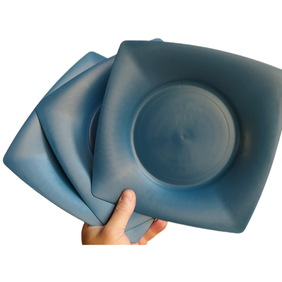 Lindo Kit com 40 ou 60 ou 80 ou 100 pratos jantar refeição 22cm diversas cores plástico - Imagem 5