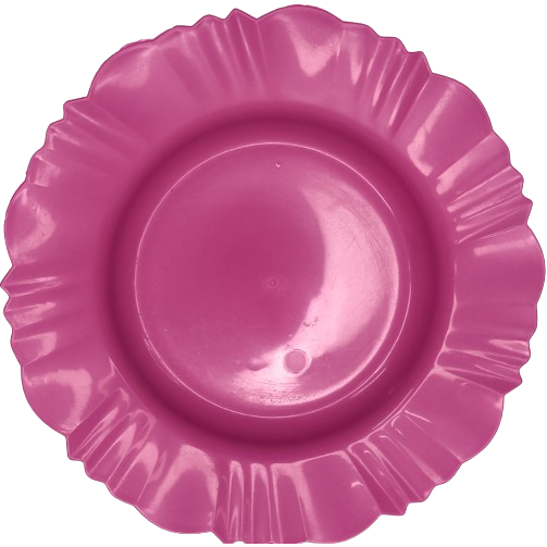 Conjunto 10 Pratos Pétala Redondo Plástico para Refeição Festa Cozinha Eventos Comemorações - Imagem 3