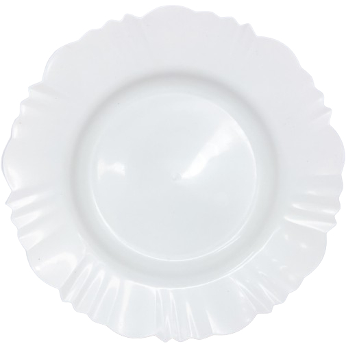 Conjunto 10 Pratos Pétala Redondo Plástico para Refeição Festa Cozinha Eventos Comemorações - Imagem 4