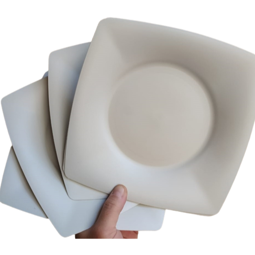 Lindo Kit com 40 ou 60 ou 80 ou 100 pratos jantar refeição 22cm diversas cores plástico - Imagem 2