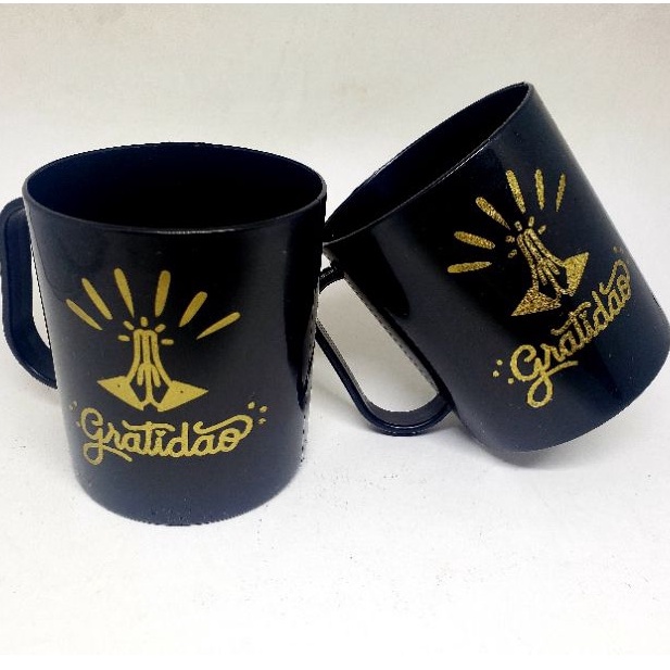 Caneca Plastica Gratidão kit com 20 unidades 400ml - Imagem 3