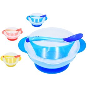 Pratinho com ventosa para bebês Tigela Infantil com Sensor de Temperatura