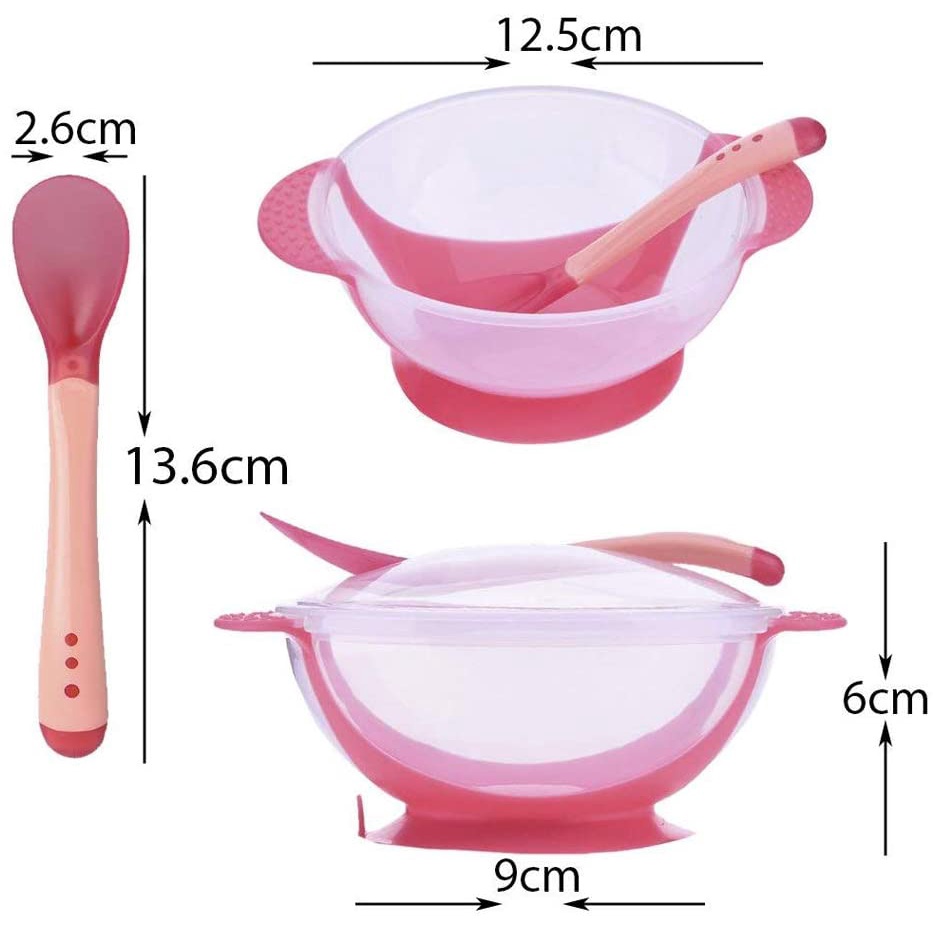 Pratinho com ventosa para bebês Tigela Infantil com Sensor de Temperatura - Imagem 4