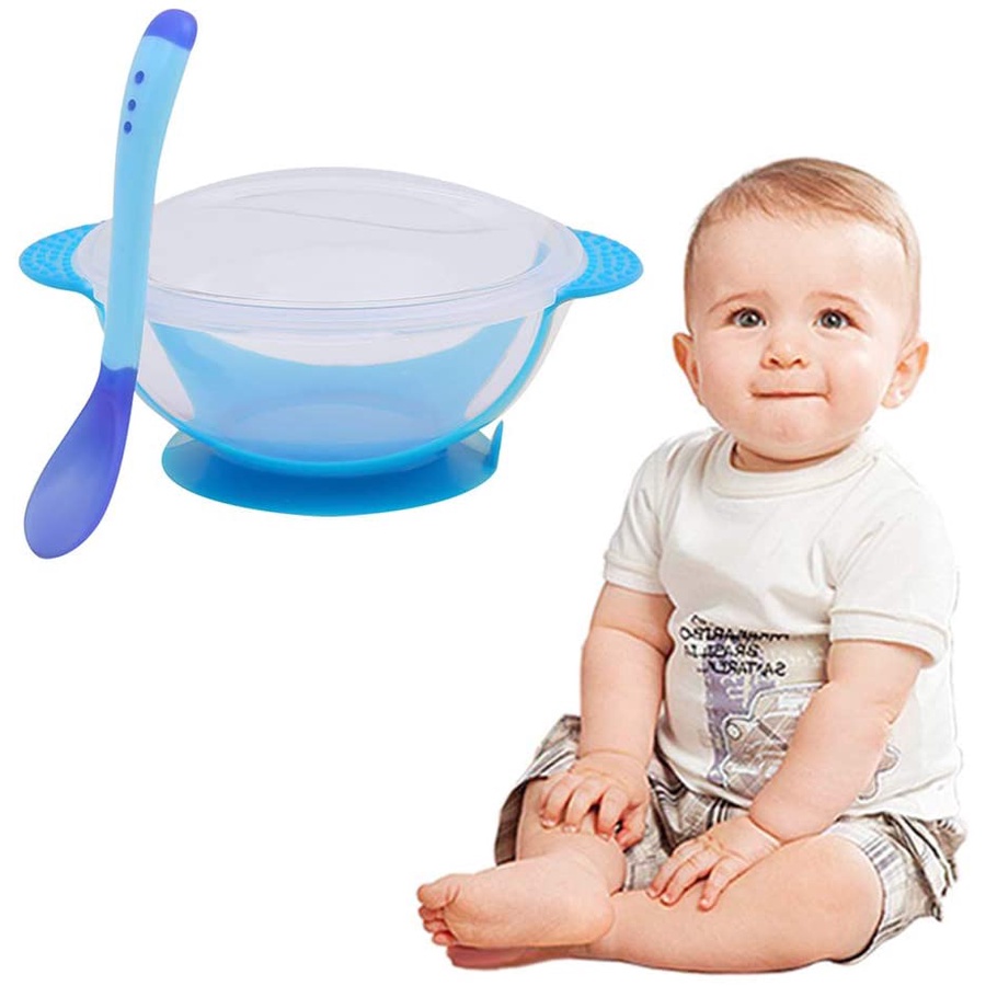 Pratinho com ventosa para bebês Tigela Infantil com Sensor de Temperatura - Imagem 5