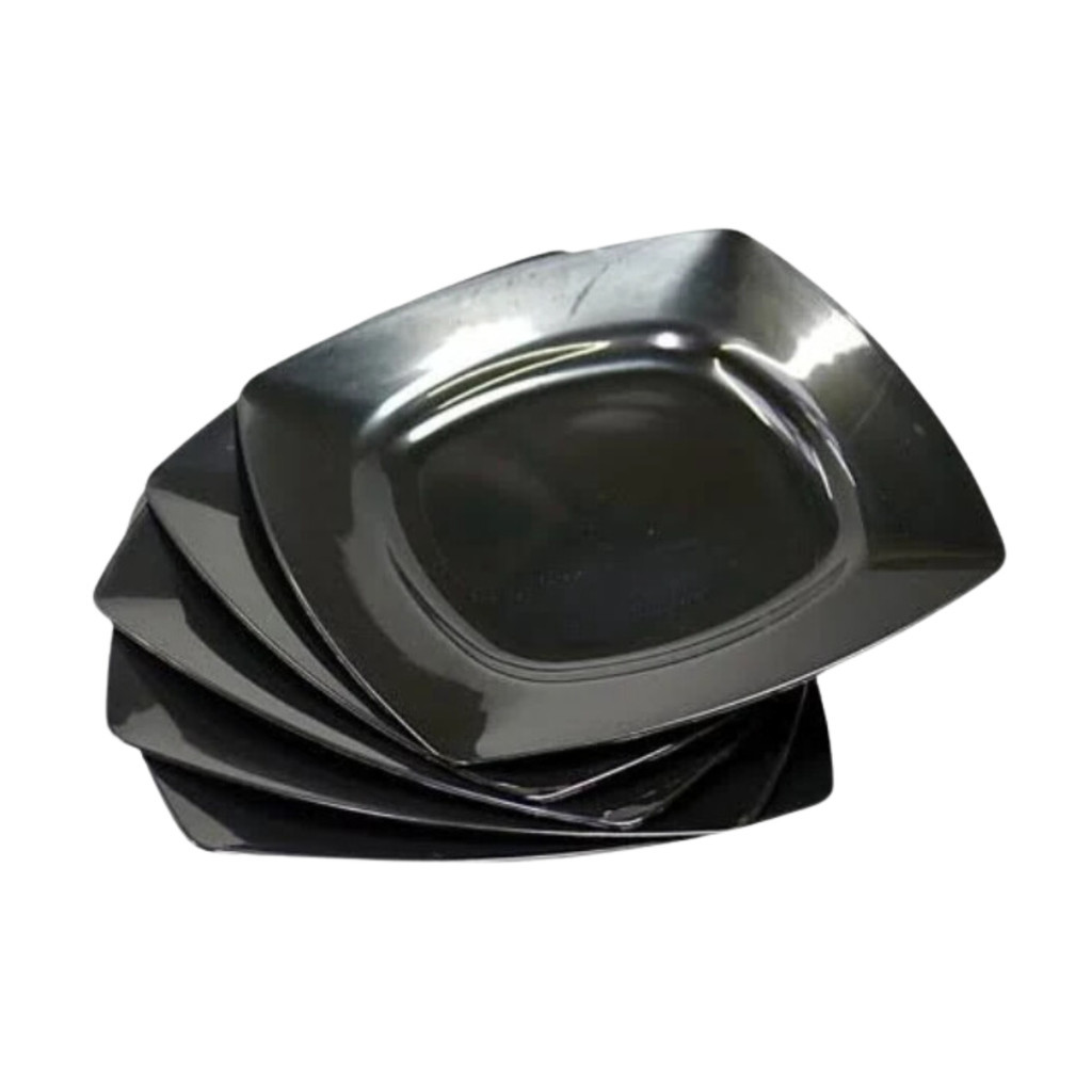 Kit 30 Pratos Jantar Quadrado Top Churrasco 20Cm colorido - Imagem 2