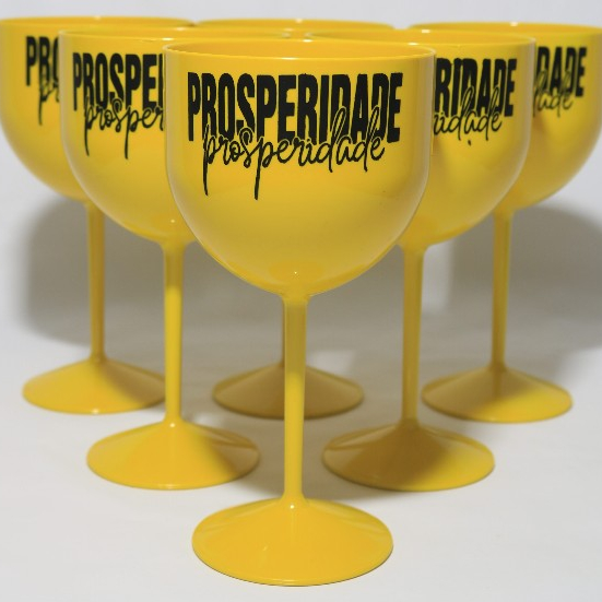 10 Taças de Gin Vodka Acrílica 580ml - Taça Saúde ou Fé - Imagem 3